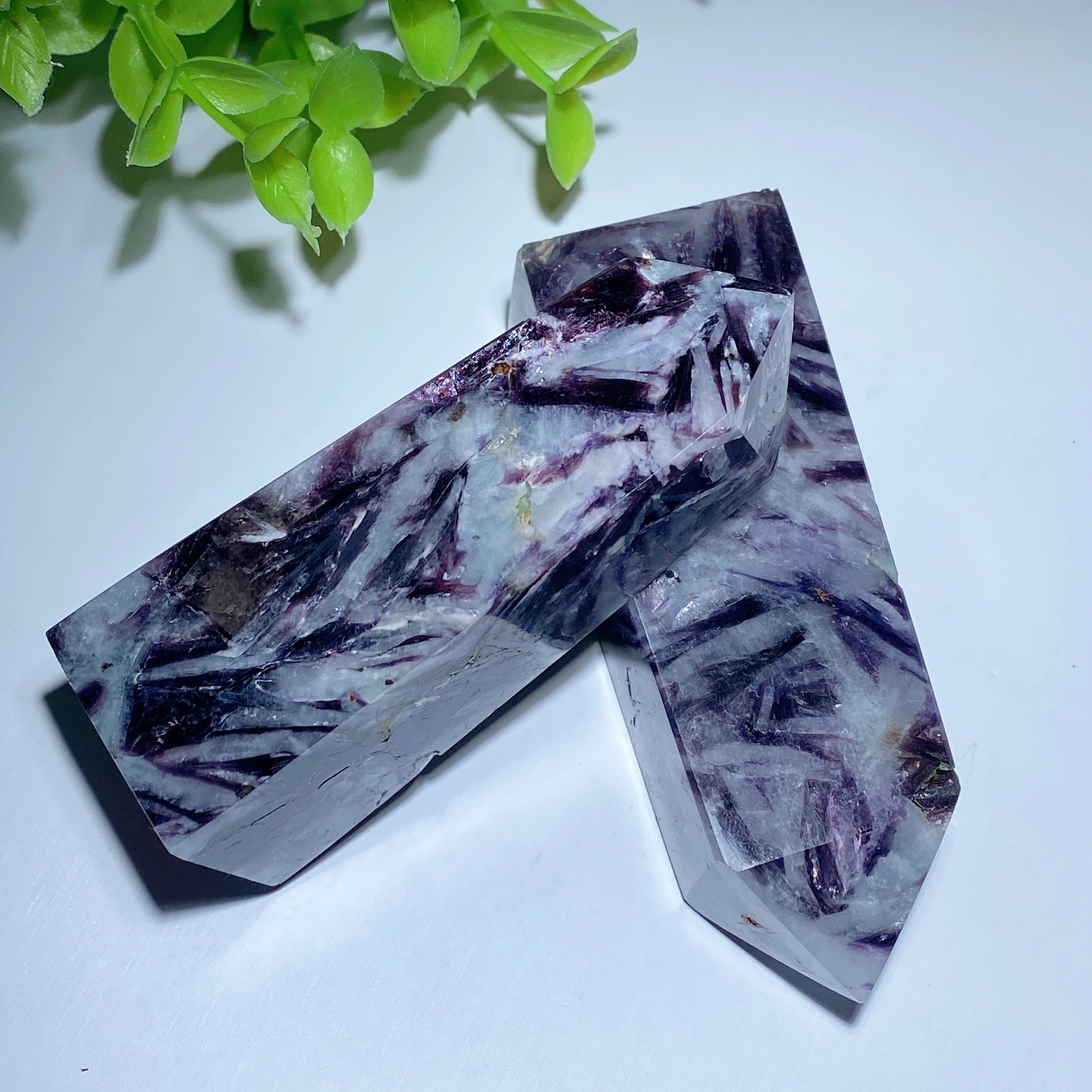 2 to 4 inch Purple Mica Aquamarine Crystal Points