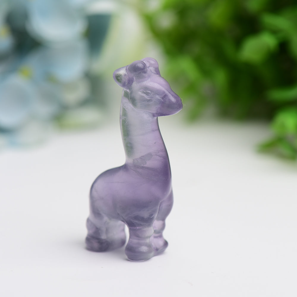 2.4" Mixed Crystal Giraffe Animal Figurine - Healing Energy