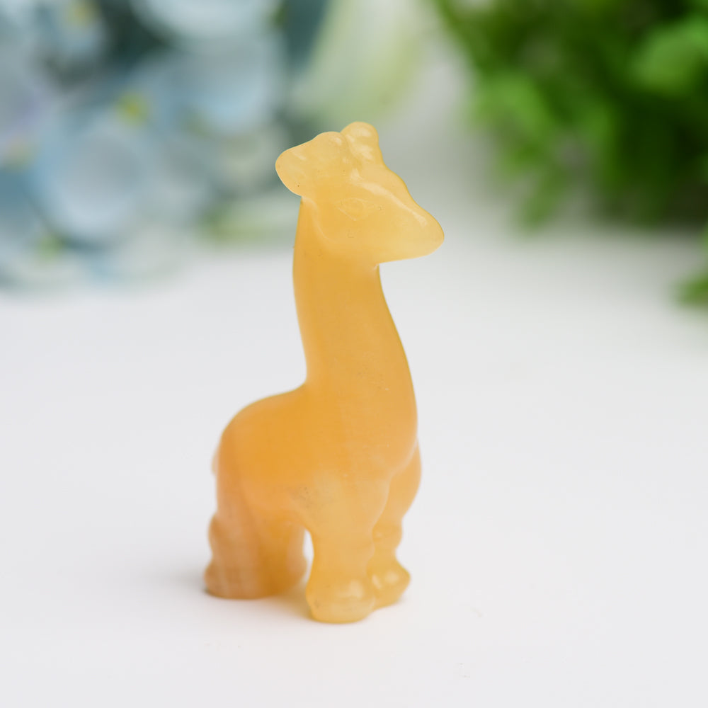 2.4" Mixed Crystal Giraffe Animal Figurine - Healing Energy