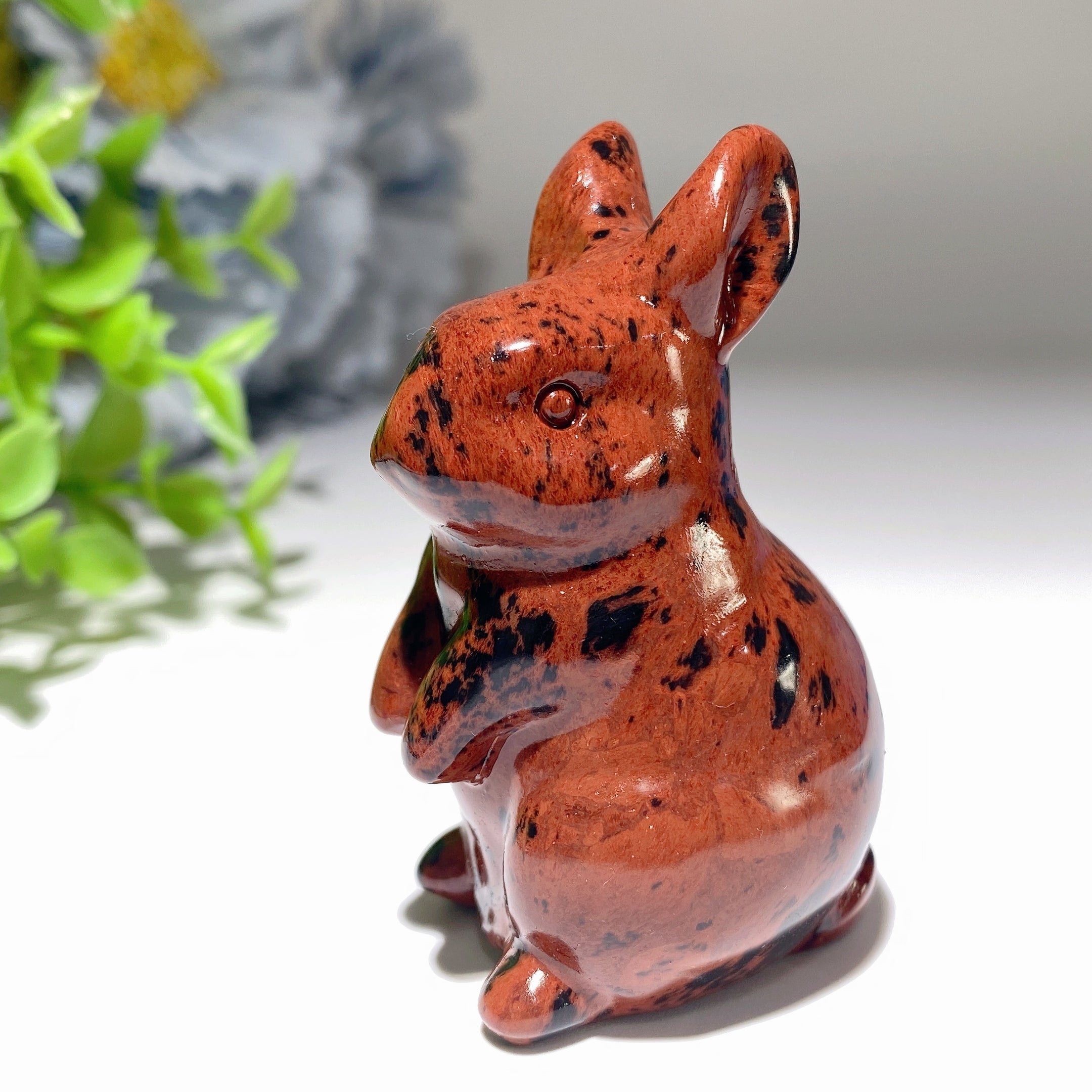 2.4" Mixed Crystal Rabbit Carving for Healing & Luck