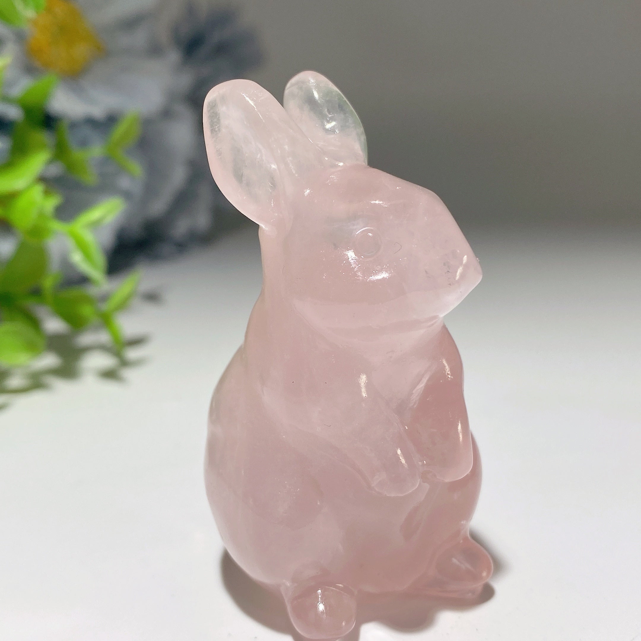 2.4" Mixed Crystal Rabbit Carving for Healing & Luck