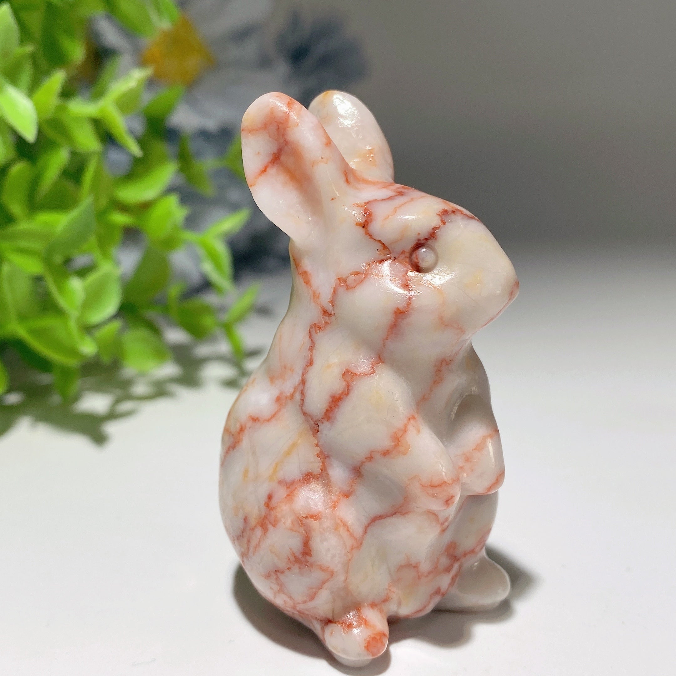 2.4" Mixed Crystal Rabbit Carving for Healing & Luck