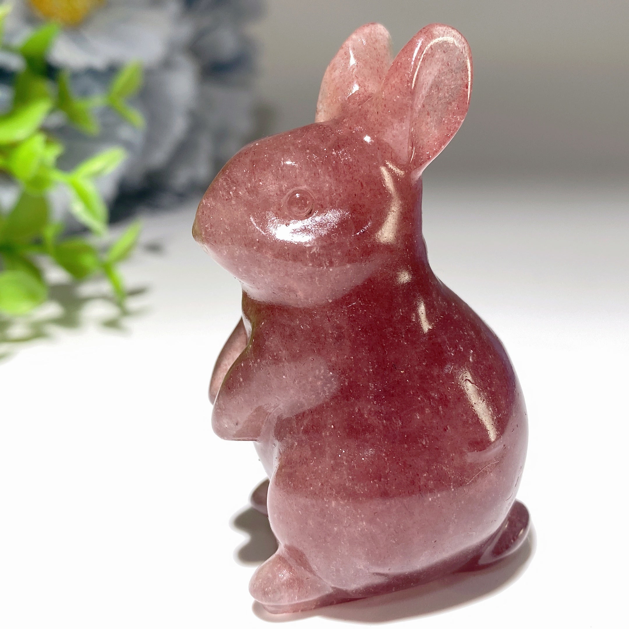 2.4" Mixed Crystal Rabbit Carving for Healing & Luck