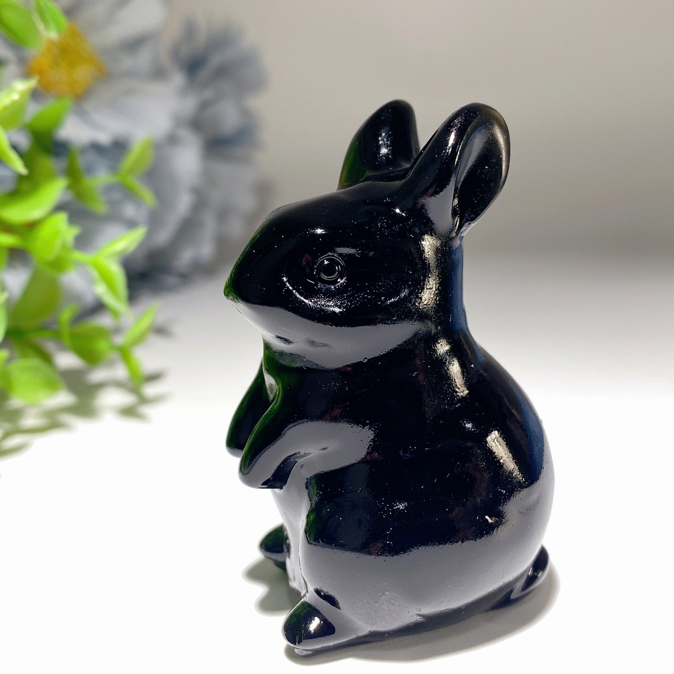 2.4" Mixed Crystal Rabbit Carving for Healing & Luck