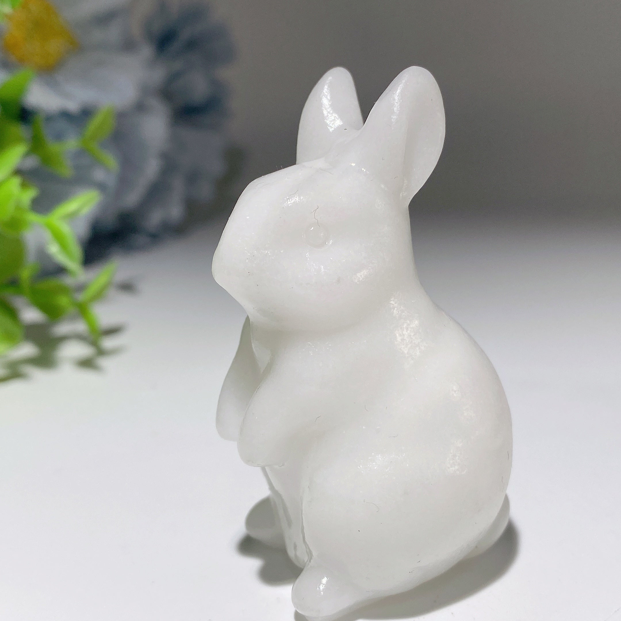 2.4" Mixed Crystal Rabbit Carving for Healing & Luck