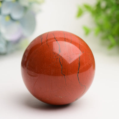 2.5-3.0 Inch Red Jasper Crystal Sphere for Healing