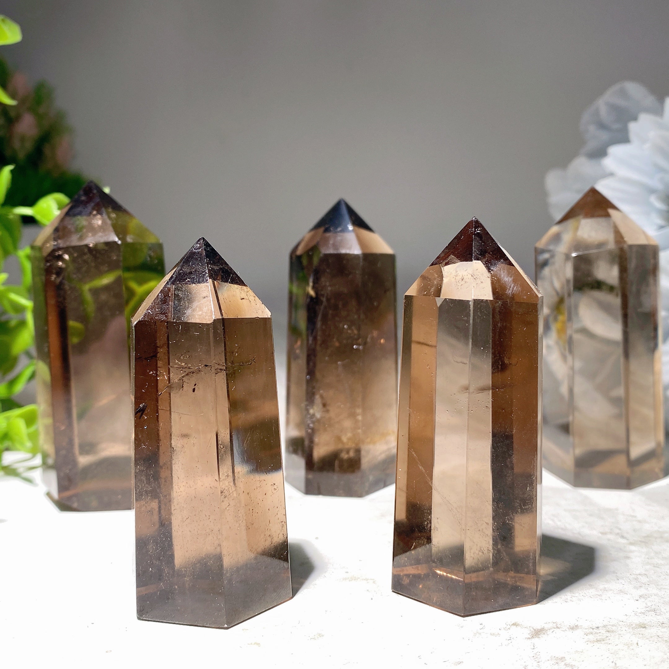 2.5-3.2 Inch Smokey Quartz Healing Crystal Points