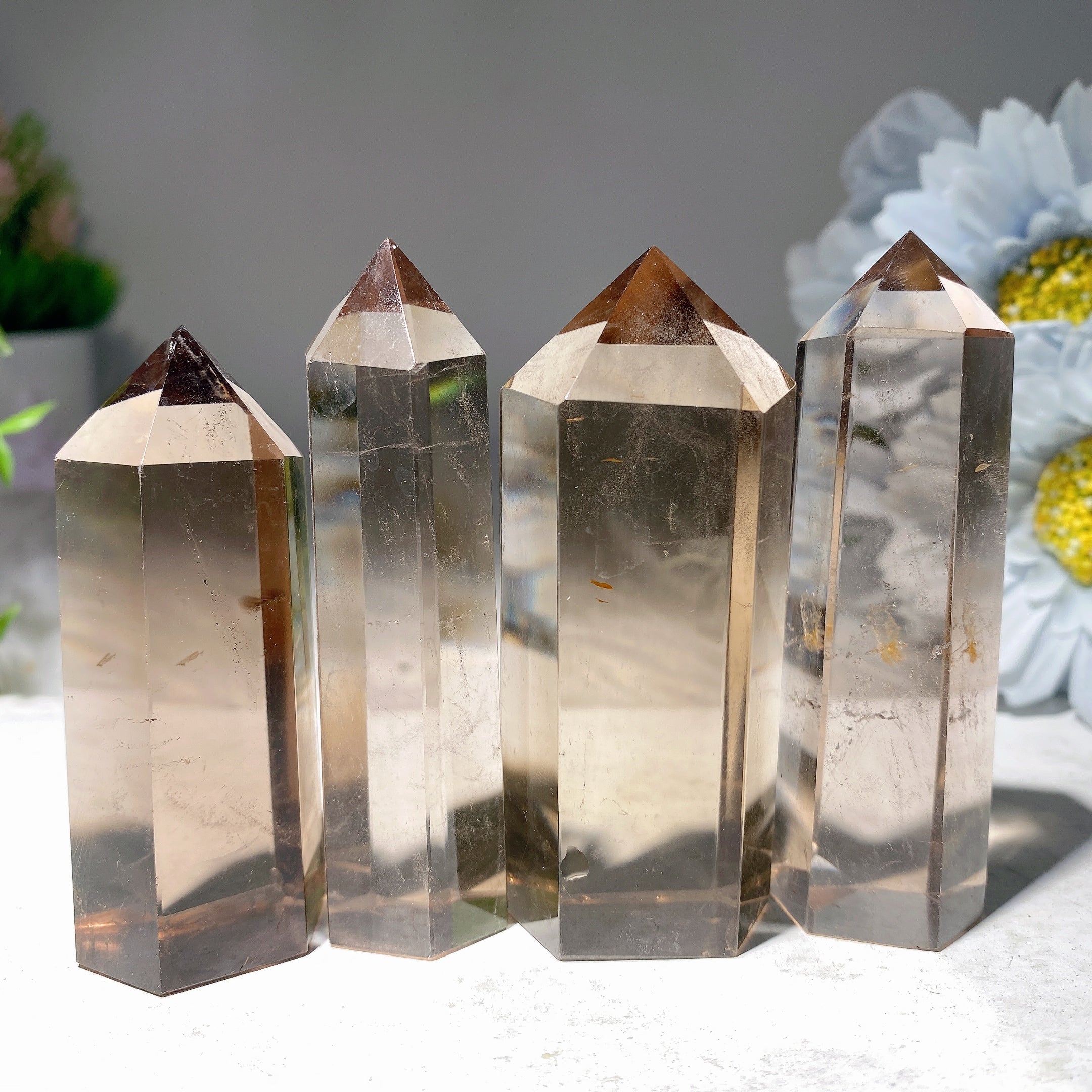 2.5-3.2 Inch Smokey Quartz Healing Crystal Points