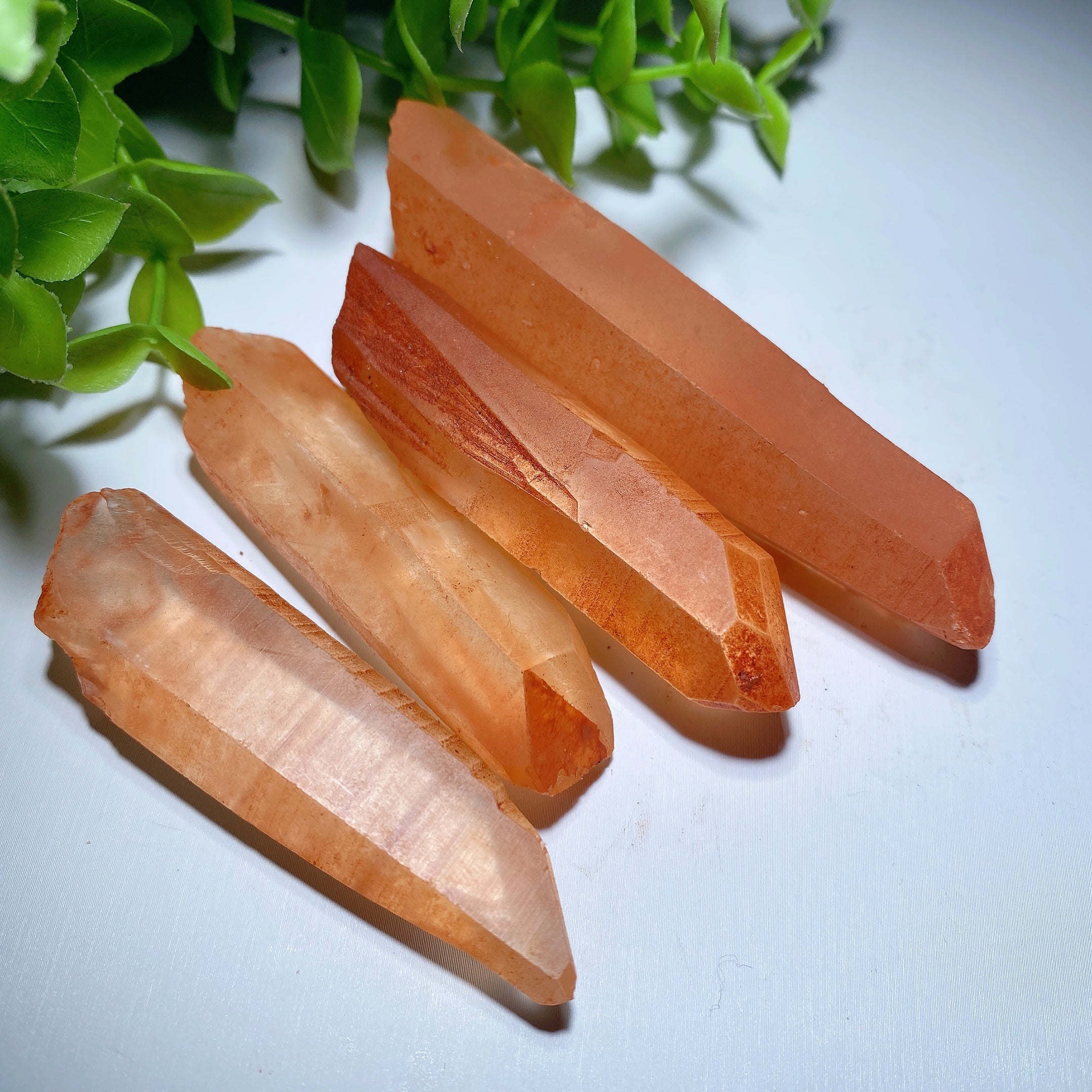 2.5-3.3 inch Orange Quartz Crystal Point for Healing