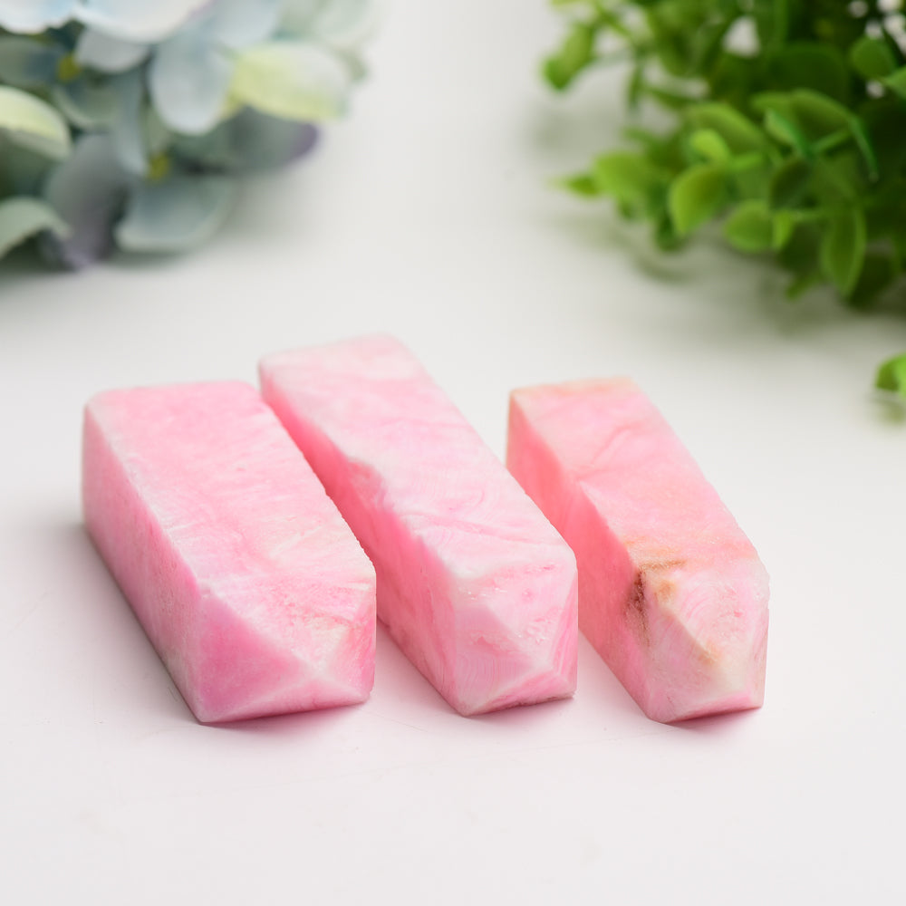 2.5-3.5 inch Pink Aragonite Healing Crystal Tower