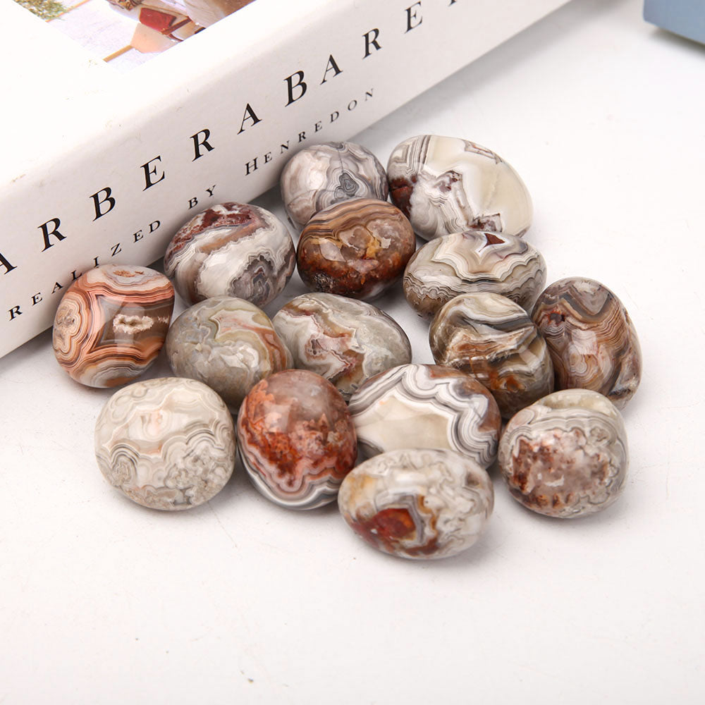 2.5-3.5cm Polished Agate Tumbled Stones for Healing & Energy