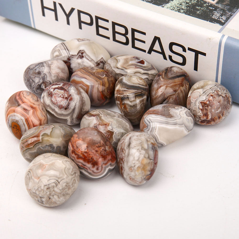 2.5-3.5cm Polished Agate Tumbled Stones for Healing & Energy