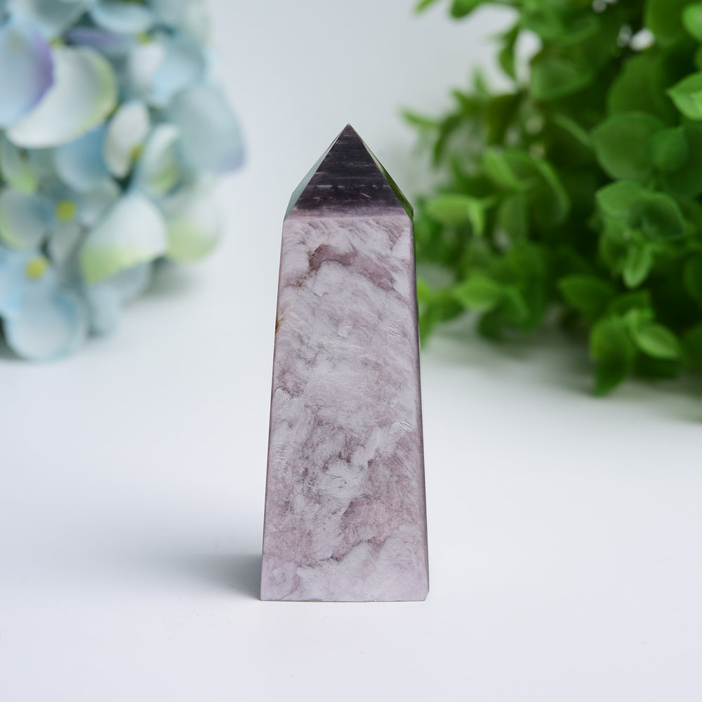2.5"-4.0" Purple Lepidolite Crystal Tower for Healing Energy