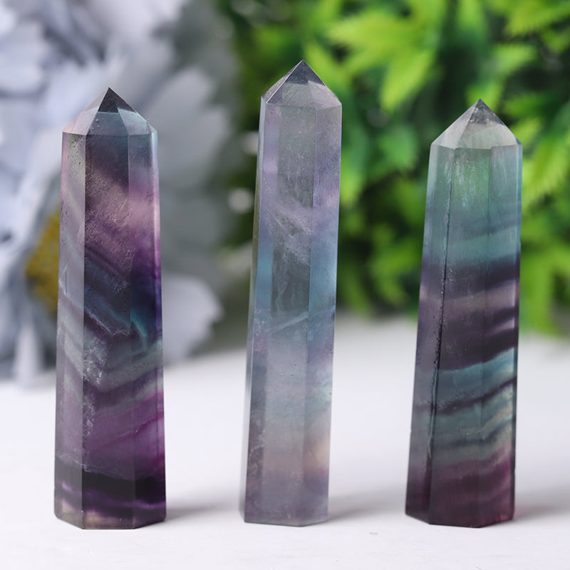 2.5-4.5 Inches Fluorite Crystal Towers Healing Energy