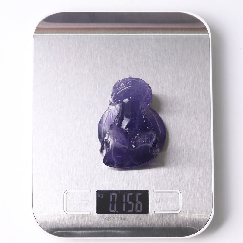 2.5" Fluorite Crystal Dragon Carving Figurine for Spiritual Healing