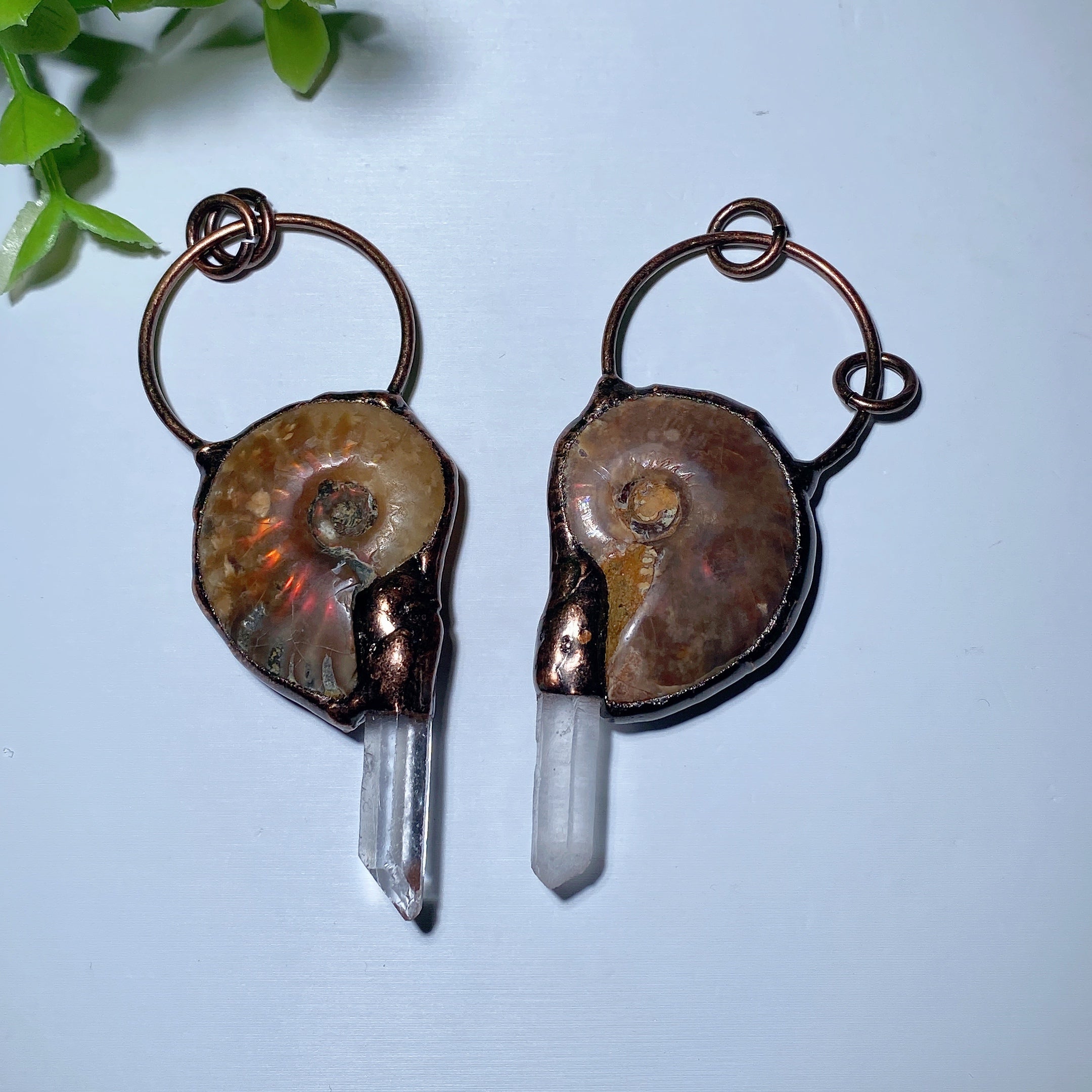 2.5 Inch Ammonite Crystal Pendant for Spiritual Protection