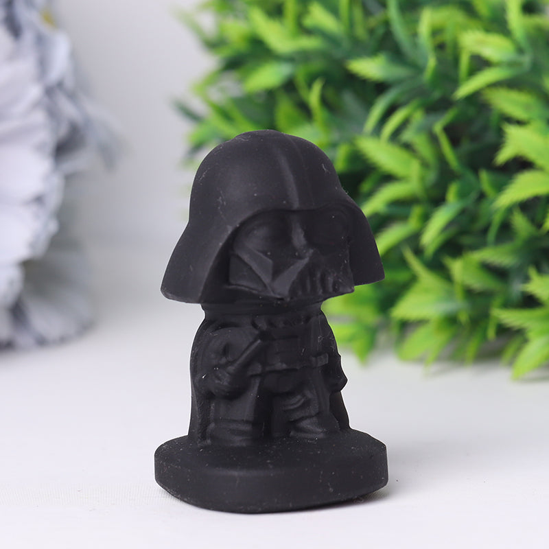 2.5 Inch Black Obsidian Crystal Figurine Carving