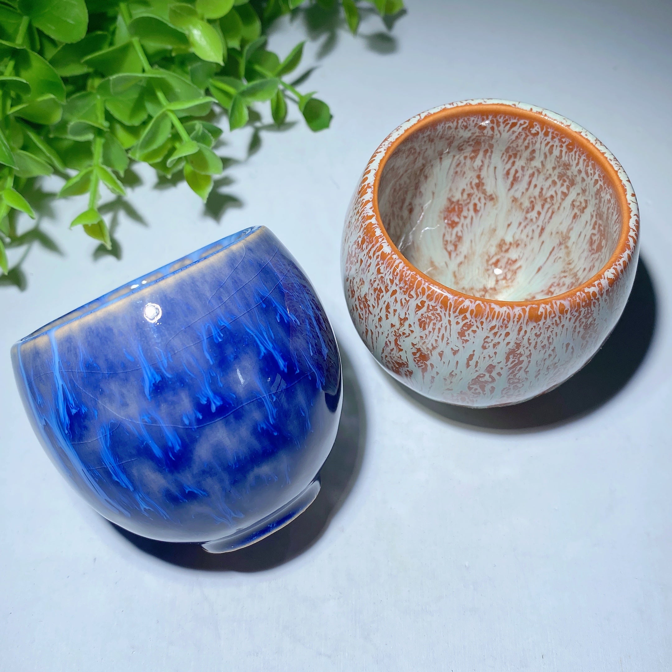 2.5 inch Ceramic Crystal Healing Cup for Energy Decor