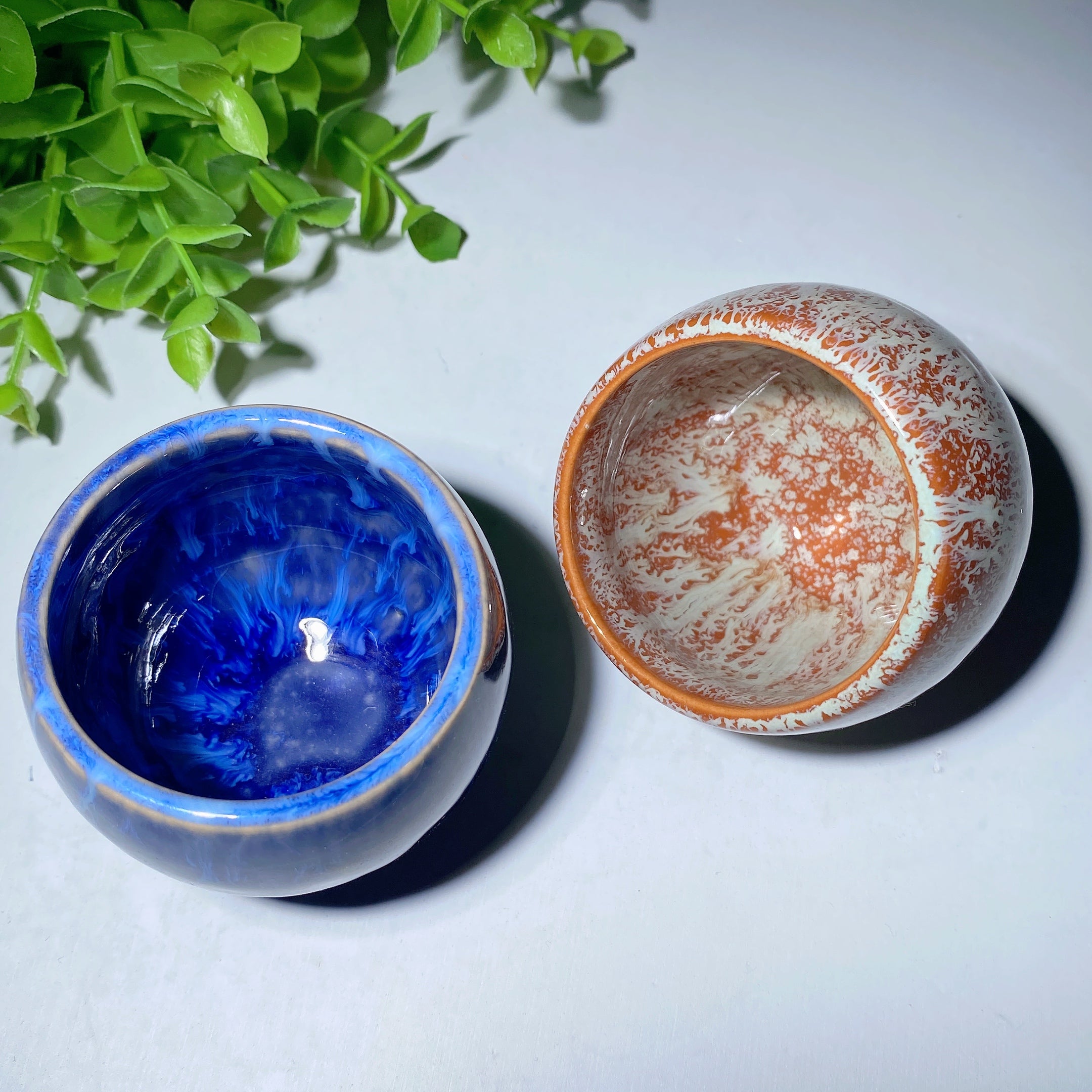 2.5 inch Ceramic Crystal Healing Cup for Energy Decor