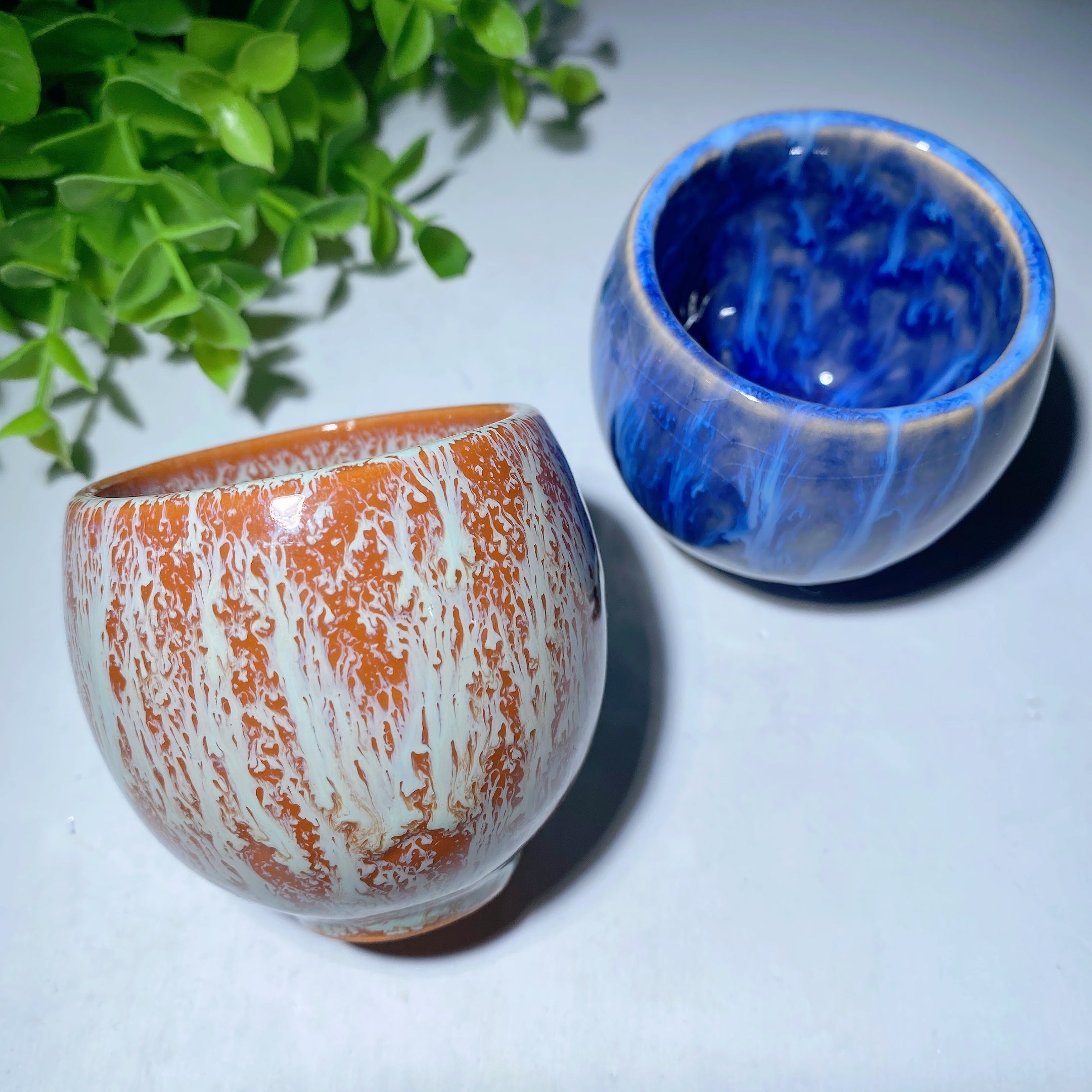 2.5 inch Ceramic Crystal Healing Cup for Energy Decor