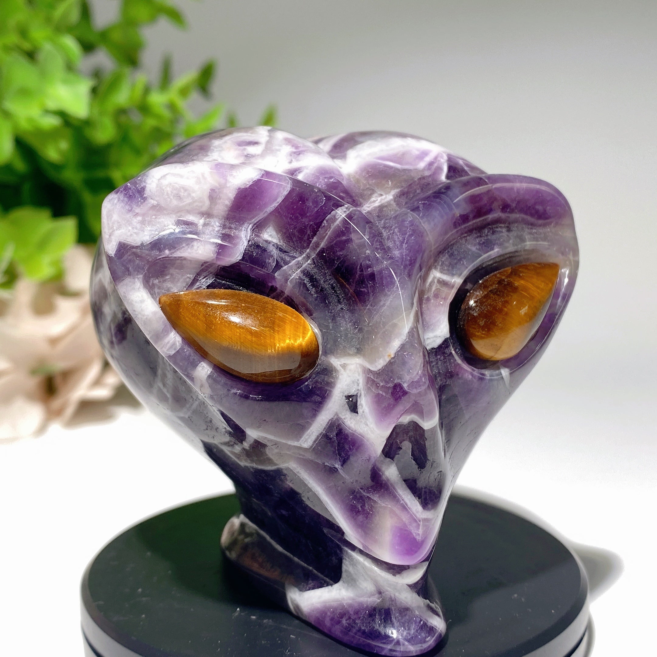 2.5 inch Crystal Alien Skull Carving in Rose Quartz & More
