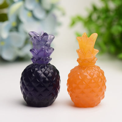 2.5 Inch Crystal Pineapple Figurine 100g Healing Carving
