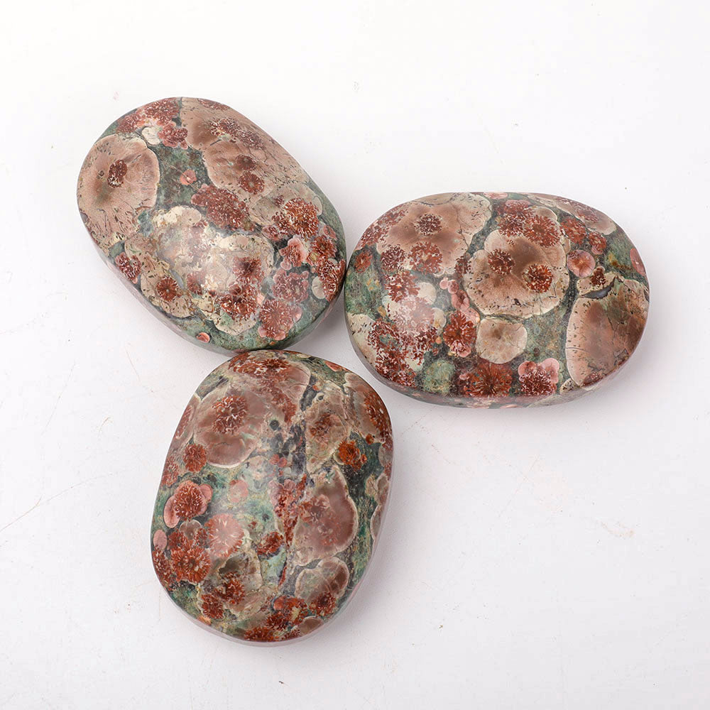 2.5 Inch Fireworks Palm Stone Polished for Healing Energy