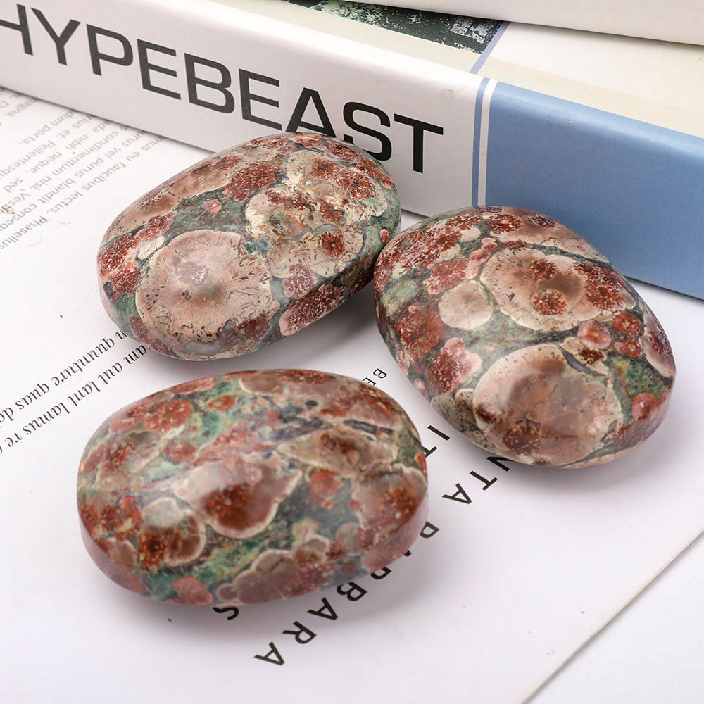2.5 Inch Fireworks Palm Stone Polished for Healing Energy
