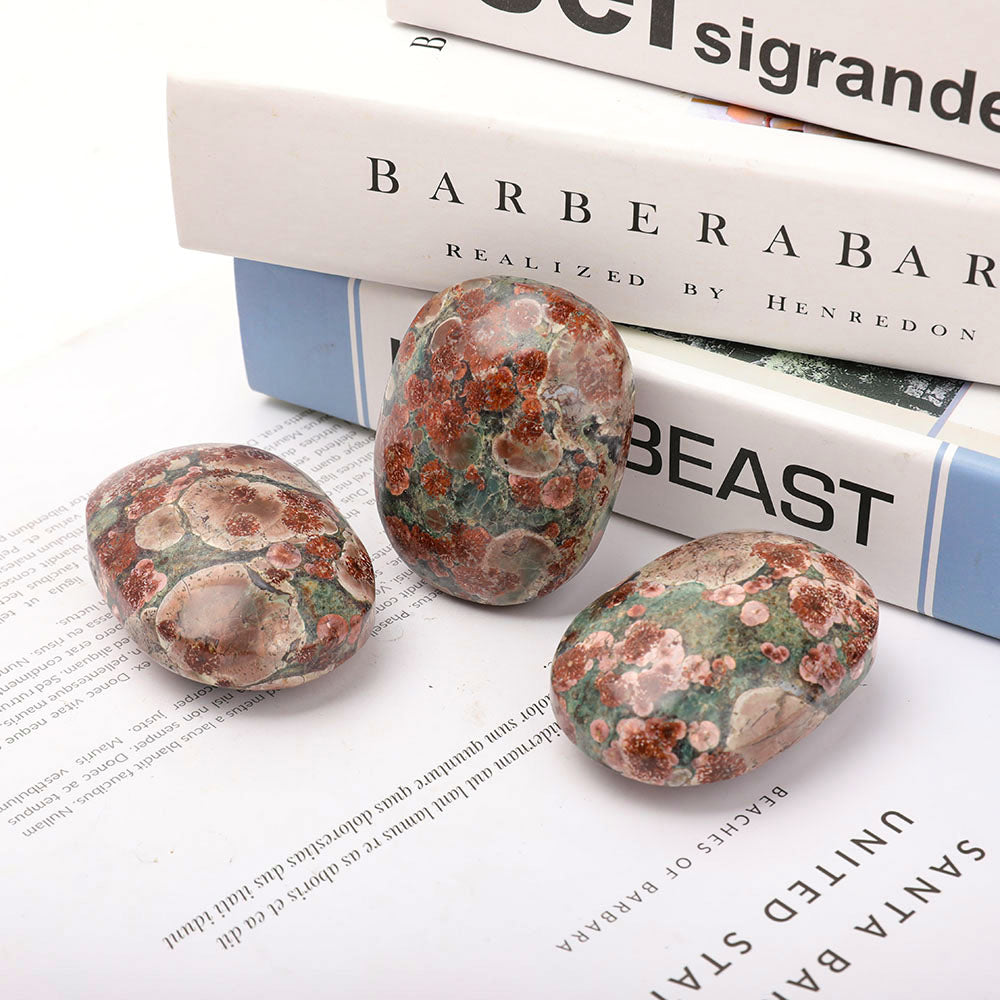 2.5 Inch Fireworks Palm Stone Polished for Healing Energy