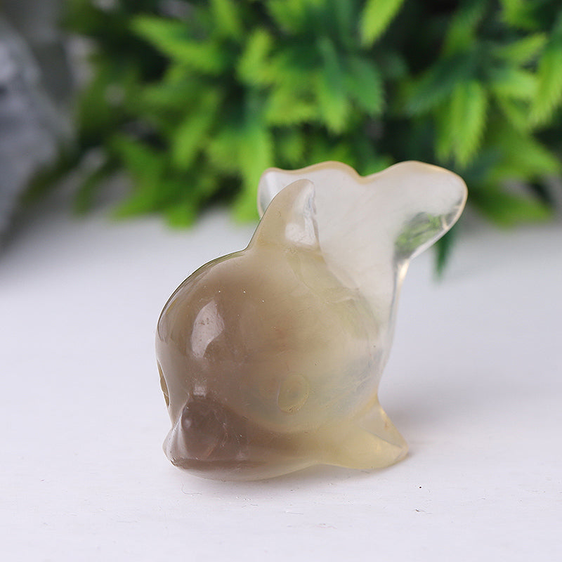 2.5-inch Fluorite Dolphin Crystal Figurine Healing