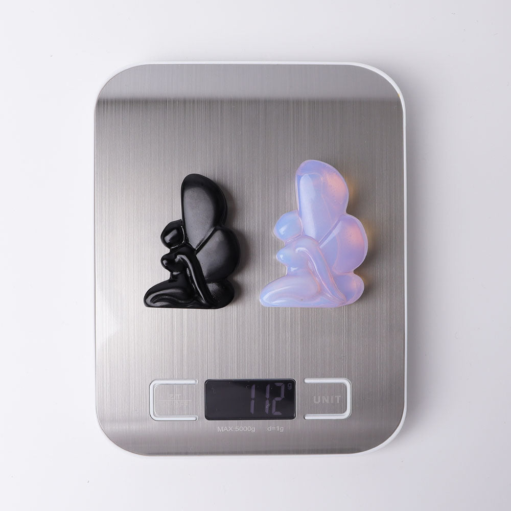 2.5 inch Hand-Carved Crystal Fairy Figurines for Healing