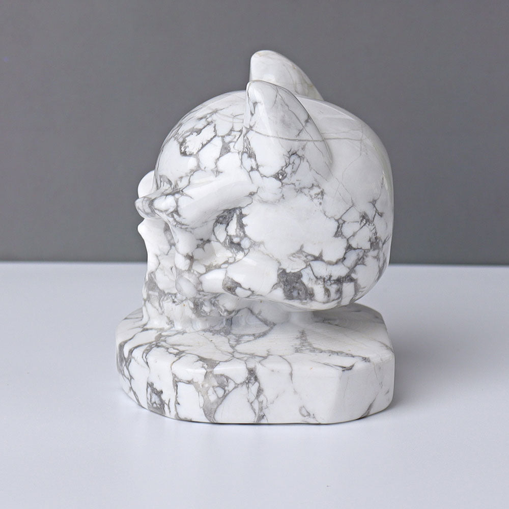 2.5 Inch Howlite Crystal Skull Carving for Meditation