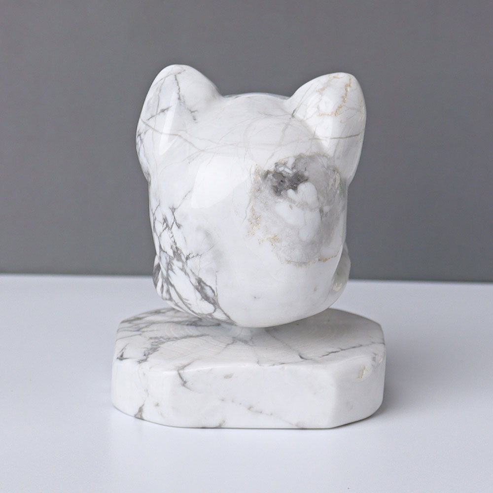 2.5 Inch Howlite Crystal Skull Carving for Meditation