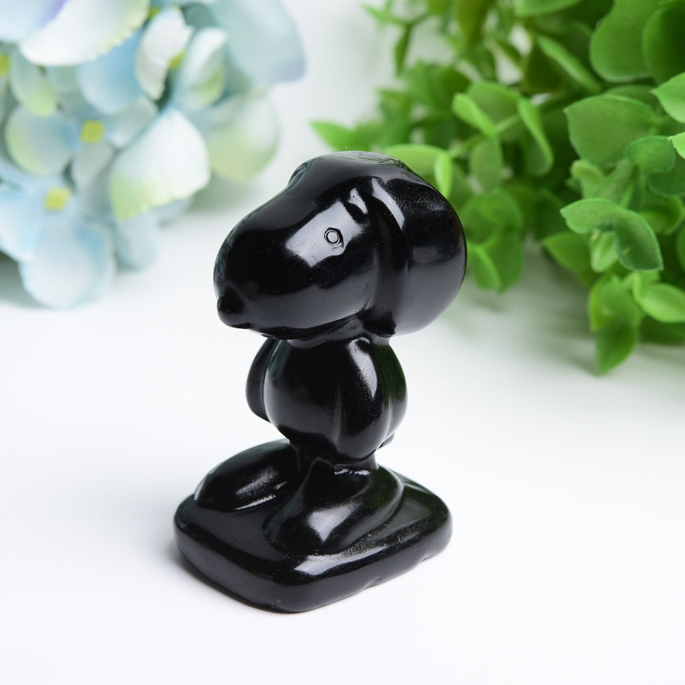 2.5 inch Mixed Crystal Snoopy Carving Healing Figurine