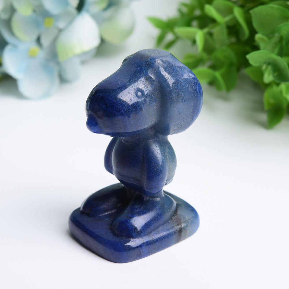 2.5 inch Mixed Crystal Snoopy Carving Healing Figurine