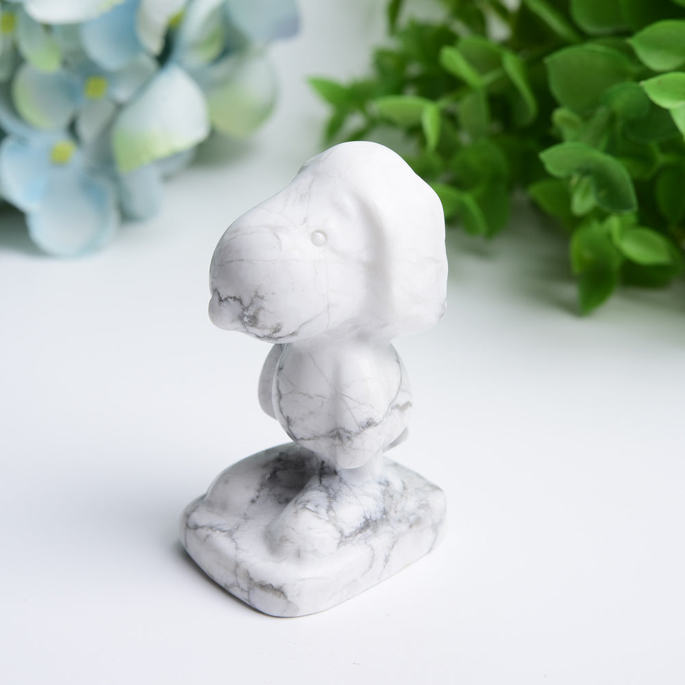 2.5 inch Mixed Crystal Snoopy Carving Healing Figurine