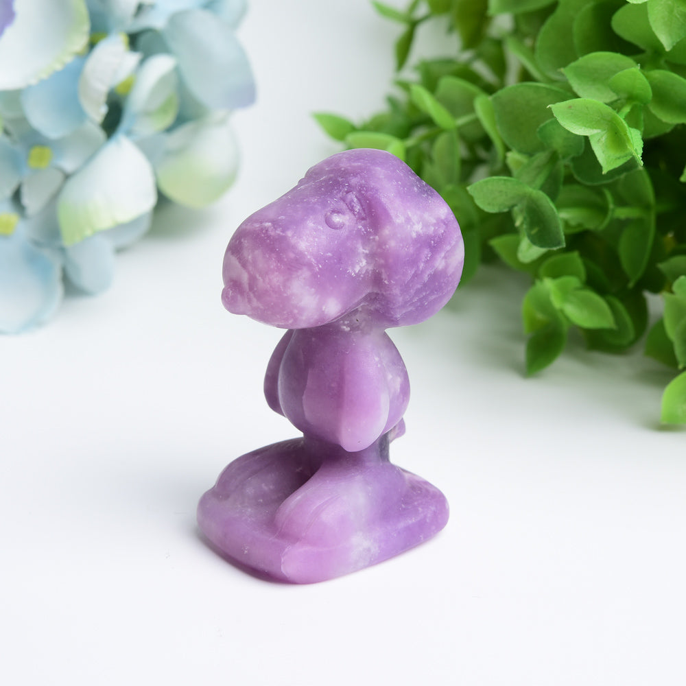2.5 inch Mixed Crystal Snoopy Carving Healing Figurine
