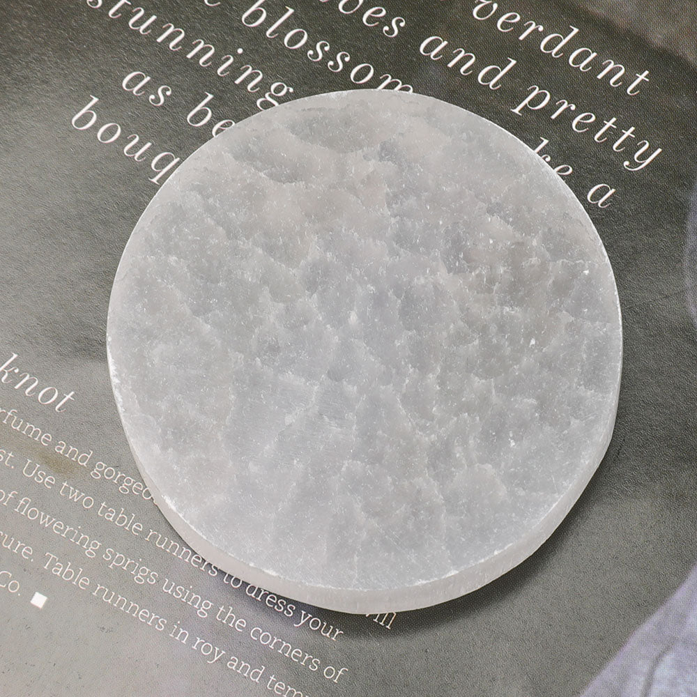 2.5 Inch Selenite Crystal Charging Display Plate for Harmony