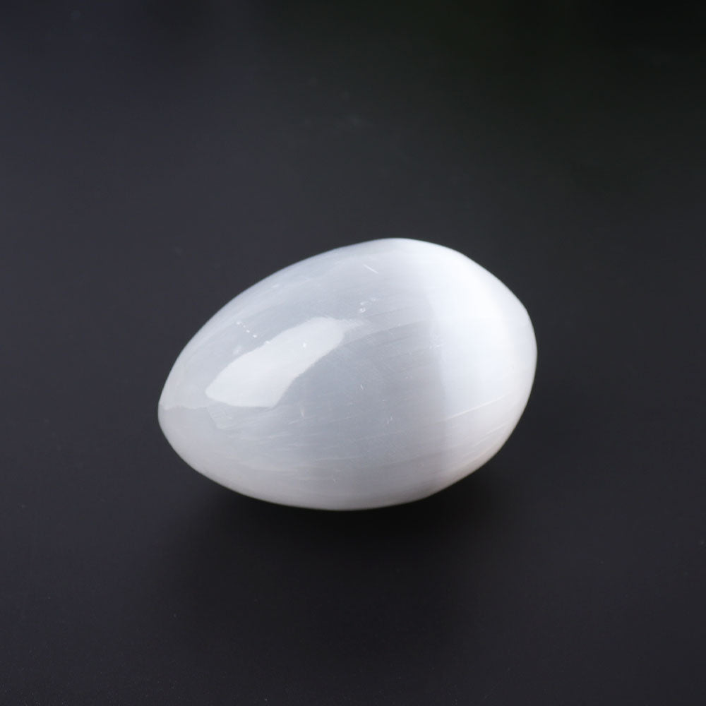 2.5-Inch Selenite Palm Stone for Healing & Meditation