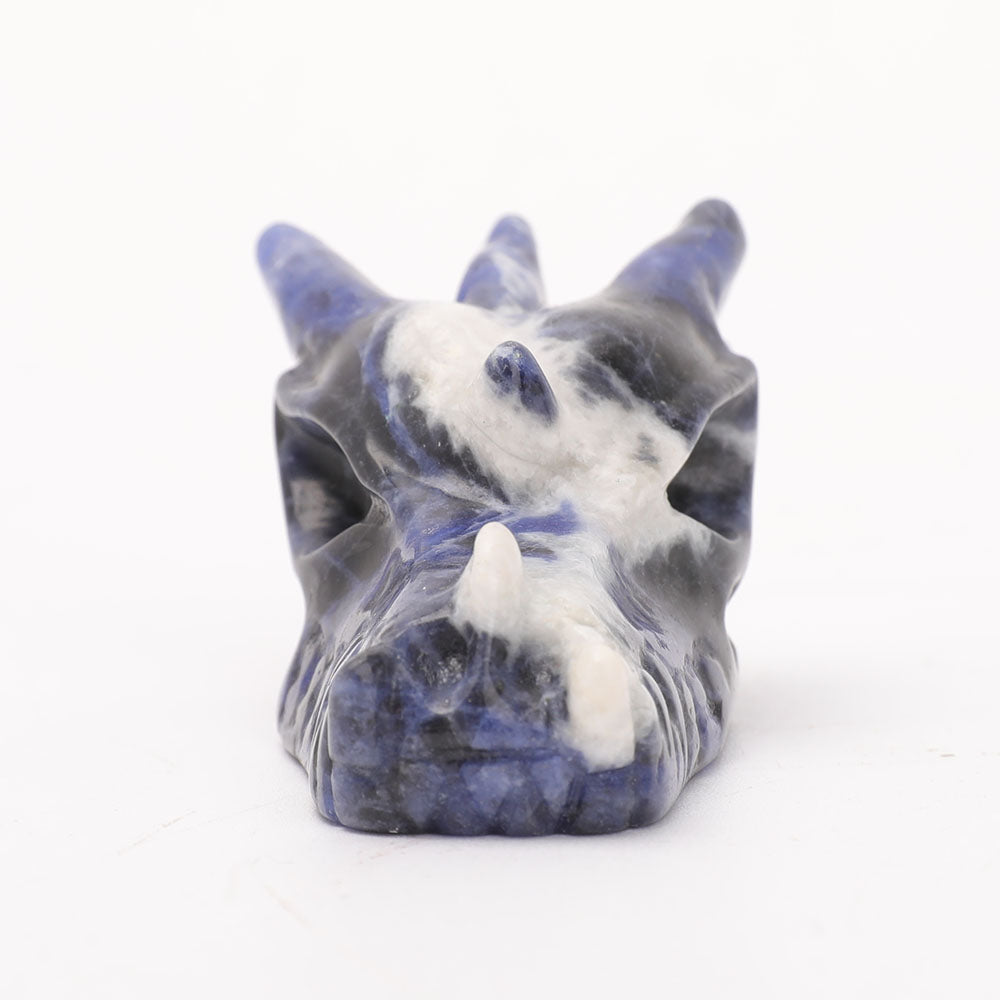 2.5 inch Sodalite Dragon Head Crystal Carving for Spiritual Healing