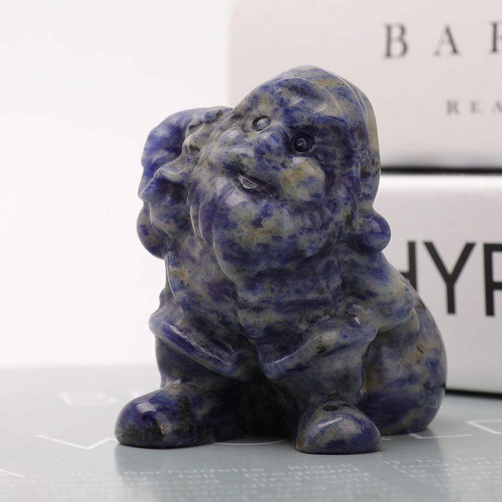 2.5 Inch Sodalite Santa Claus Crystal Figurine Decor