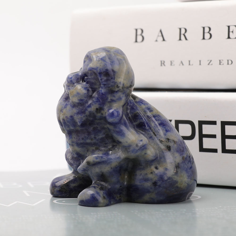 2.5 Inch Sodalite Santa Claus Crystal Figurine Decor