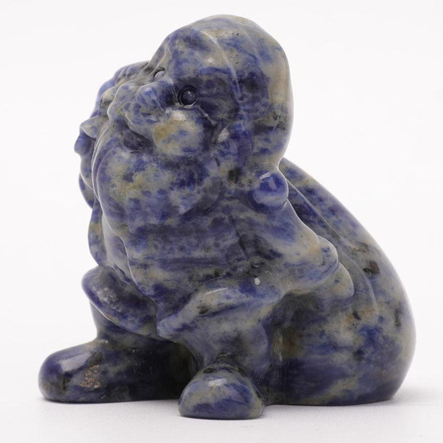 2.5 Inch Sodalite Santa Claus Crystal Figurine Decor