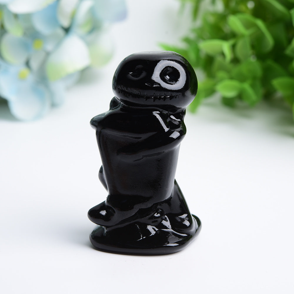 2.5" Mixed Crystal Figurine Jack Skellington Carving