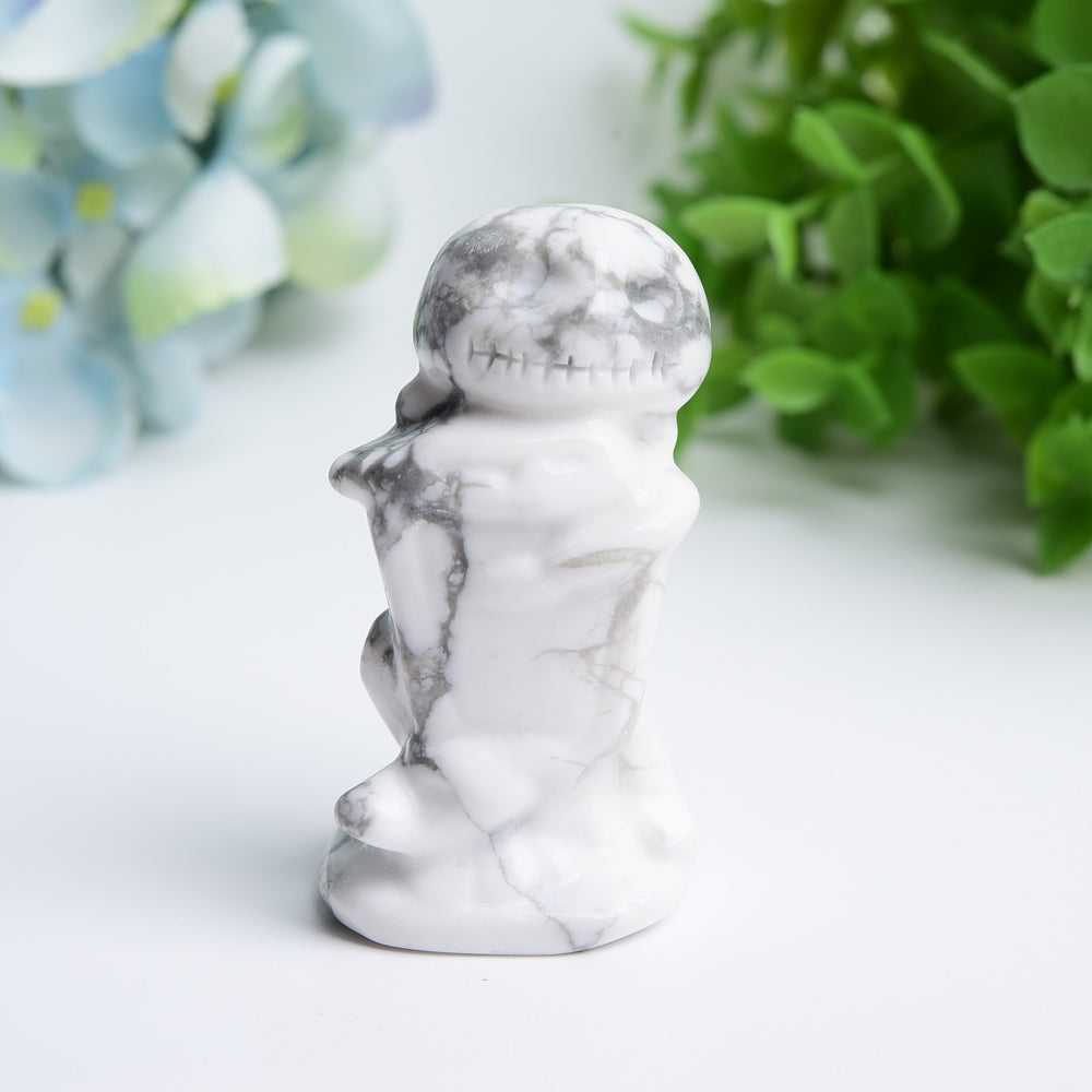 2.5" Mixed Crystal Figurine Jack Skellington Carving