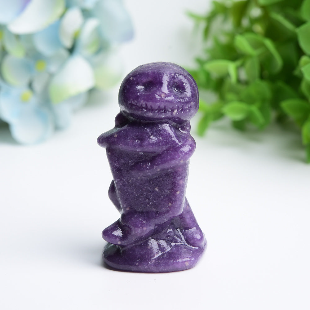 2.5" Mixed Crystal Figurine Jack Skellington Carving