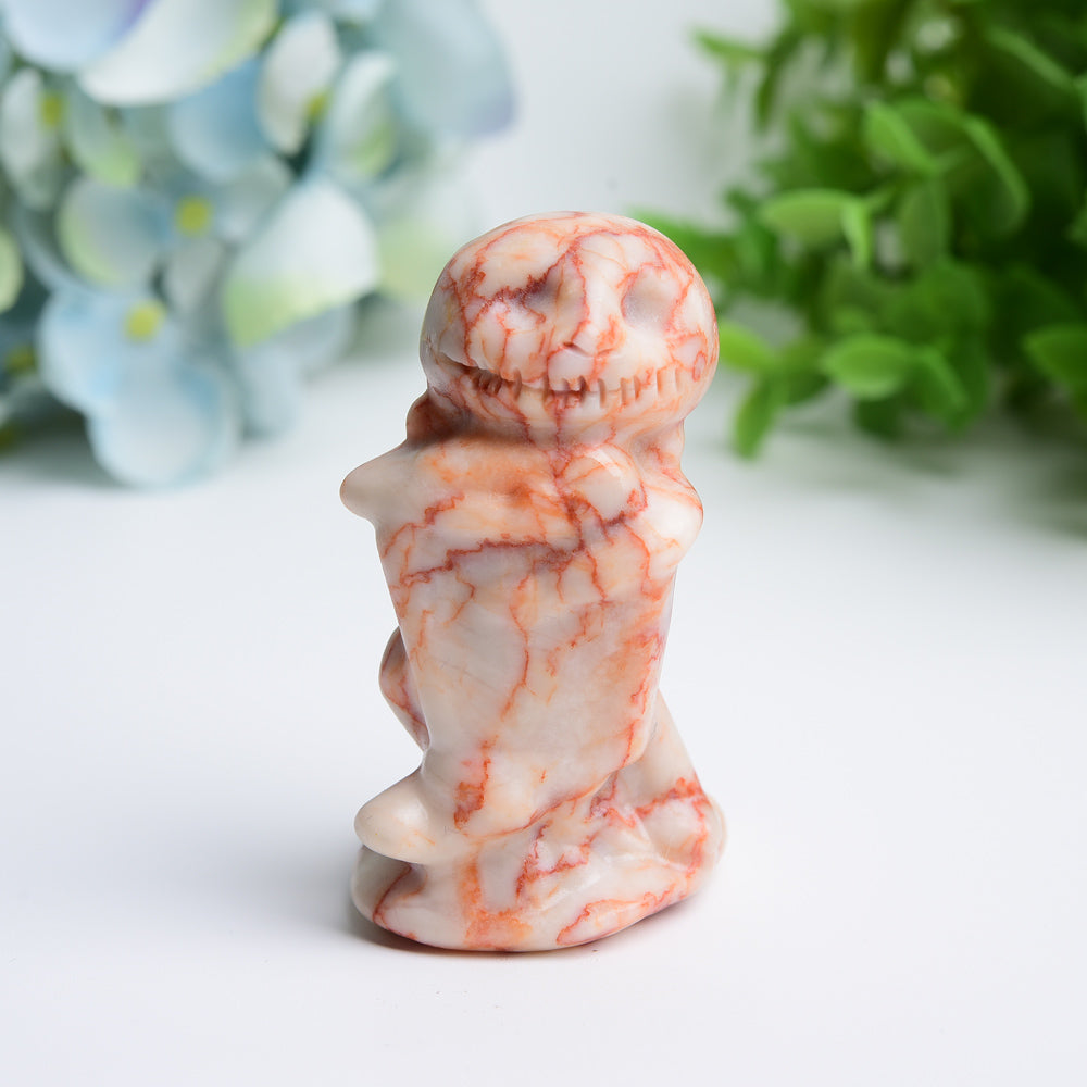 2.5" Mixed Crystal Figurine Jack Skellington Carving