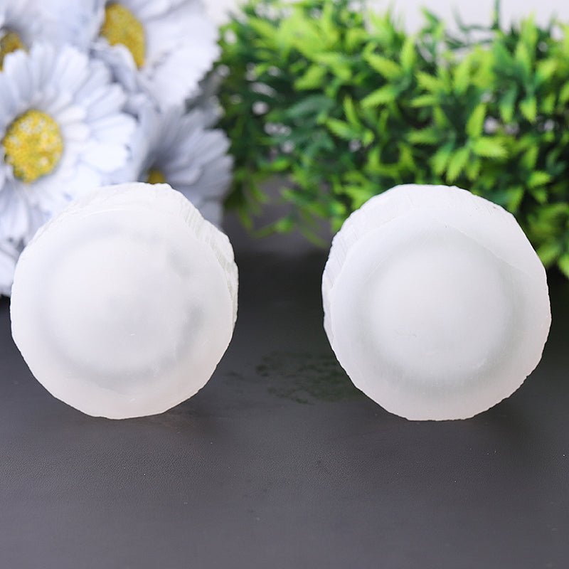 2.5" Selenite Tower Candle Holder for Meditation & Decor