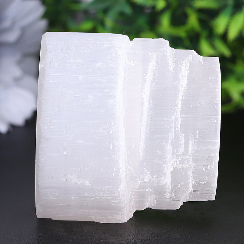2.5" Selenite Tower Candle Holder for Meditation & Decor