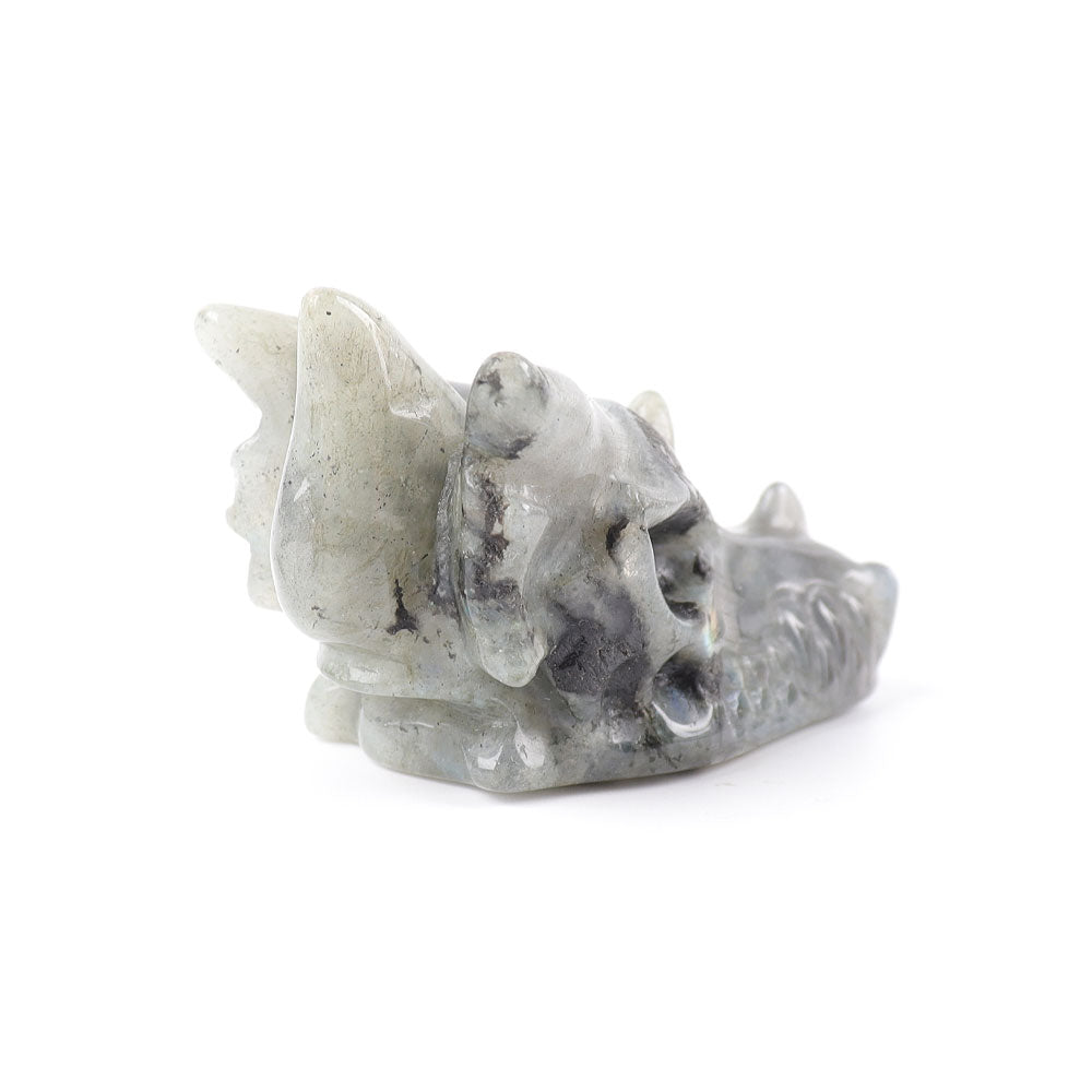 2.57 inch Labradorite Crystal Dragon Head Carving